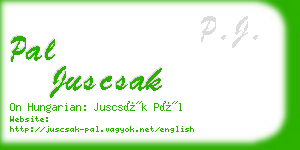 pal juscsak business card